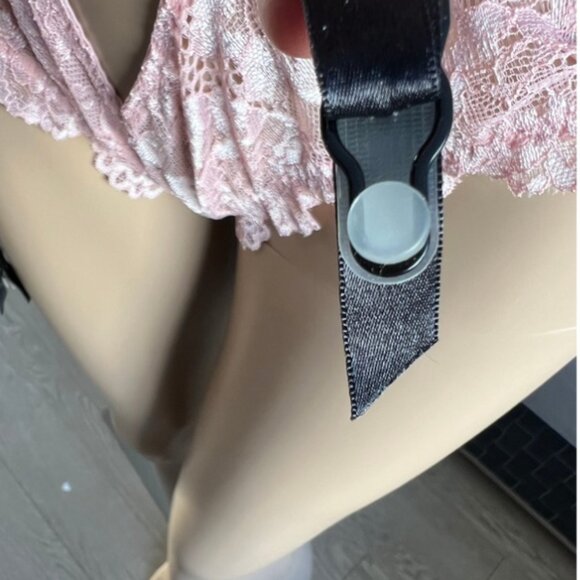 LA SENZA Sexy Lace Pantie / Pink & Black / Size L - Picture 3 of 9